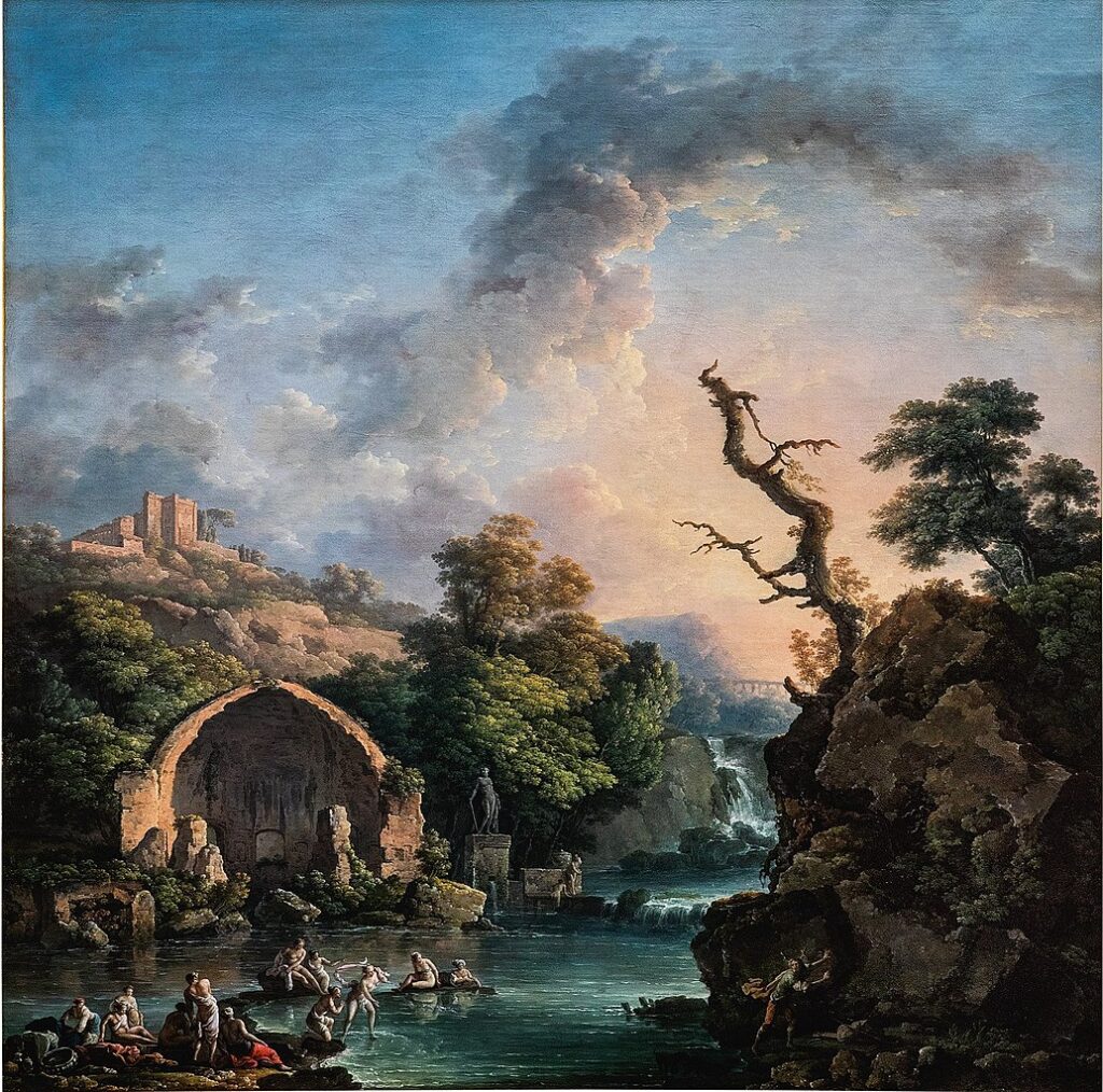Карло Бонавиа, "Храм Дианы в Балах: вымышленный пейзаж", 1757