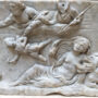 Младенец-Вулкан, низвергаемый с Олимпа. Мраморный рельеф, Остия, между 1 и 250 гг. н.э.