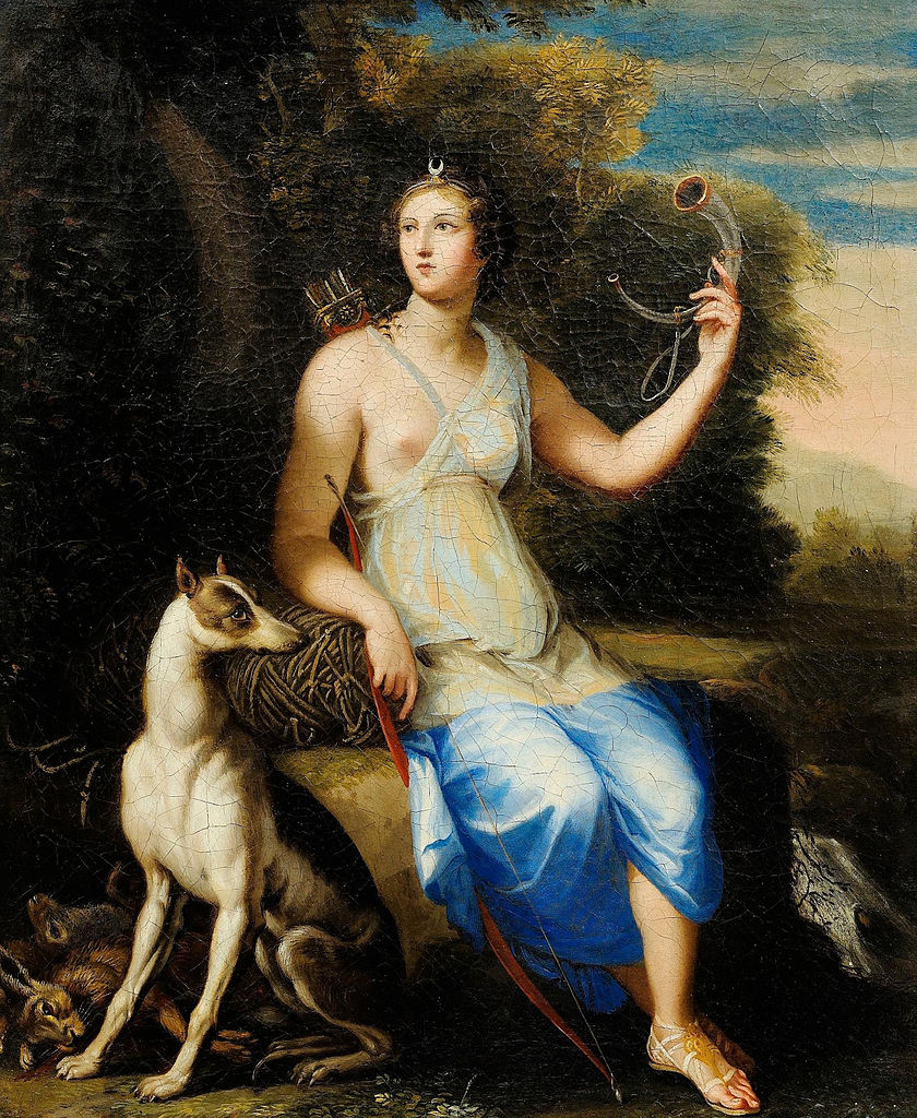 Жак Стелла, "Портрет Дианы". Холст, масло, XVII в.