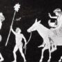 Гефест возвращается на Олимп в сопровождении Диониса. Аттическая краснофигурная ойнохоя,  ок. 430 до н.э.