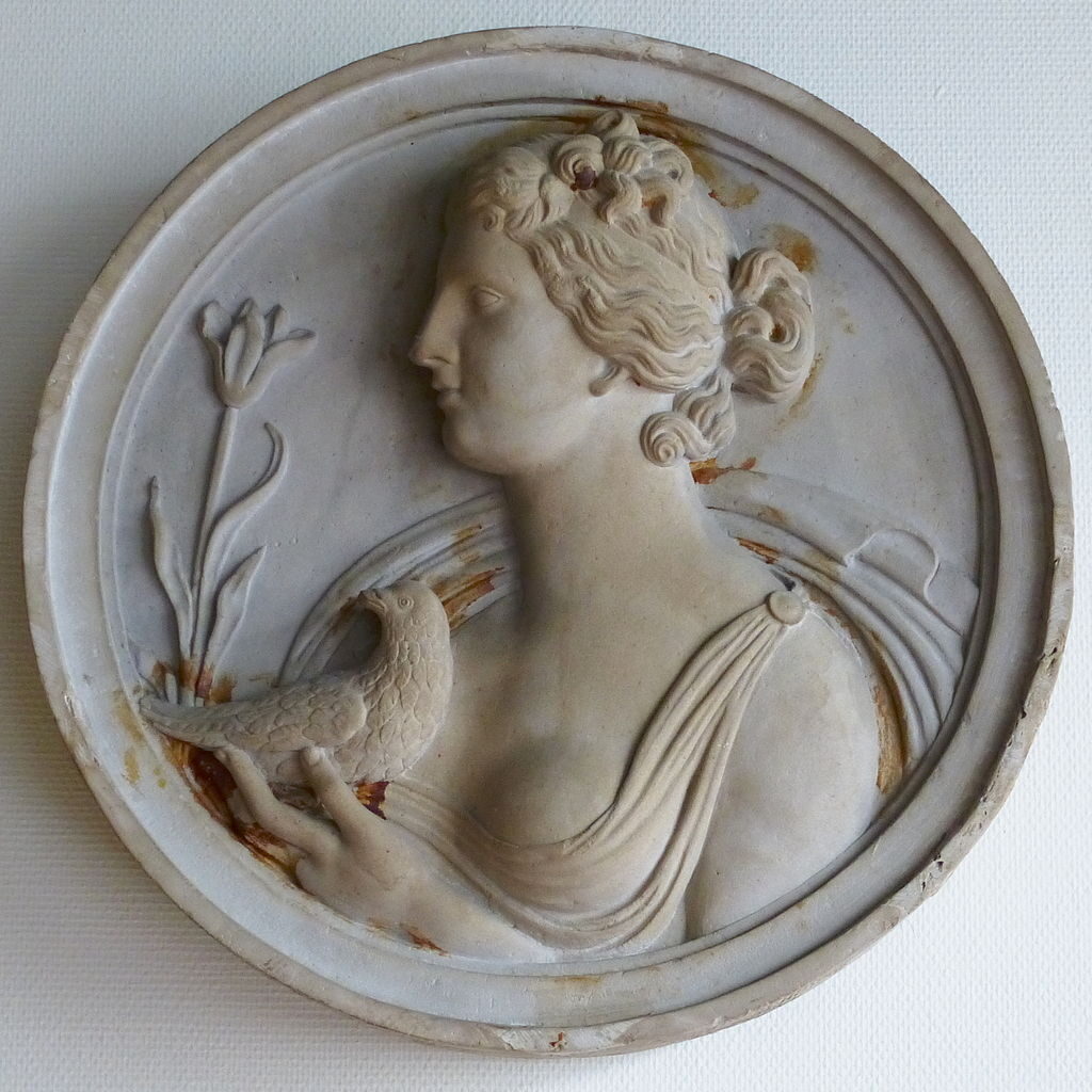 Афродита. Медальон из песчаника, бременская мастерская, 1830