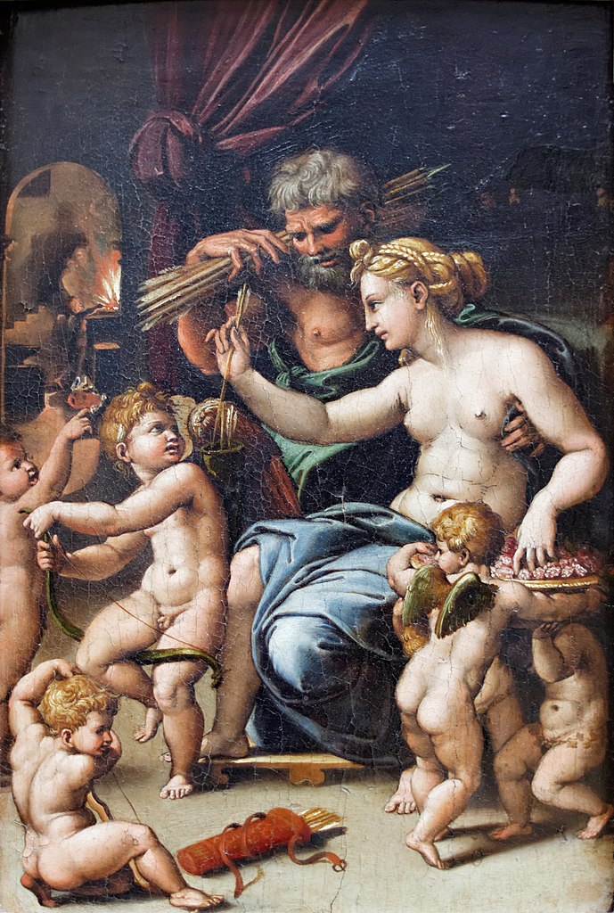 Джулио Романо, "Венера и Вулкан". Дерево, масло, XVI в.
