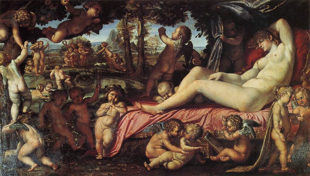 Аннибале Карраччи, "Спящая Венера". Холст, масло, ок. 1602-1603