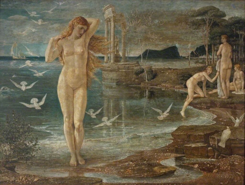 Уолтер Крейн, "Возрождение Венеры". Холст, темпера, 1877