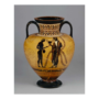 Дионис обучает своего сына Энопиона искусству винопития. Аттическая чернофигурная амфора, ок. 540-530 до н.э.