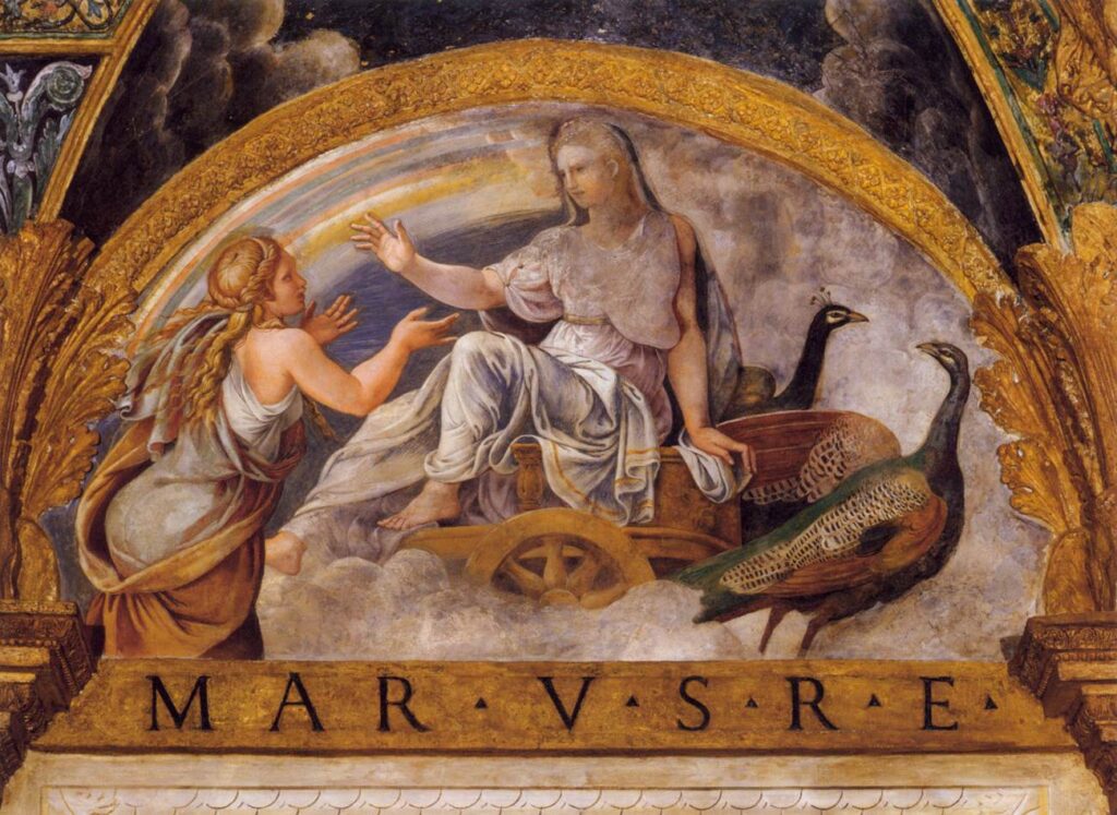 Джулио Романо, "Психея взывает к Юноне". Фреска, 1526-1528