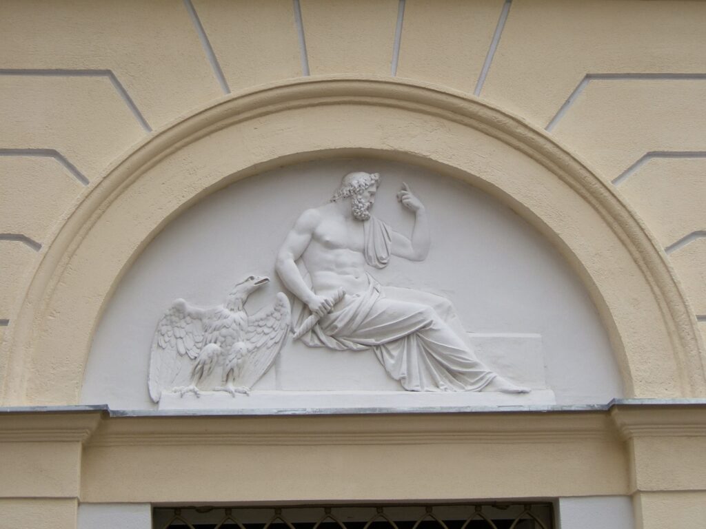 Зевс. Рельеф в декоре дворца Пальфи (Вена)