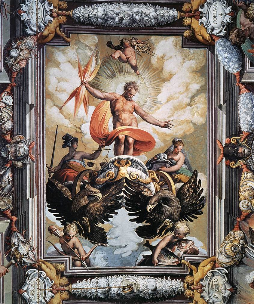 Якопо Цукки, "Юпитер". Фреска из палаццо Русполи (Рим), 1589-1592