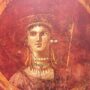 Медальон с Венерой. Фреска из дома Марка Фабия Руфа в Помпеях, I век до н.э.