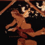 Потос. Пестский краснофигурный каликс-кратер ок. 340 г. до н.э., фрагмент росписи